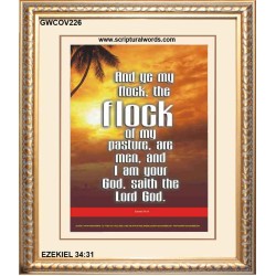 YE ARE MY FLOCK    Biblical Art Acrylic Glass Frame    (GWCOV226)   