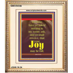 YOUR JOY SHALL BE FULL   Wall Art Poster   (GWCOV236)   
