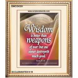 WISDOM IS BETTER THAN WEAPONS   Inspirational Wall Art Poster   (GWCOV251)   