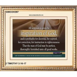 ALL SCRIPTURE IS GIVEN BY INSPIRATION OF GOD   Christian Quote Framed   (GWCOV297)   