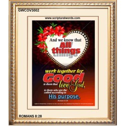 ACCORDING TO HIS PURPOSE   Framed Scriptures Dcor   (GWCOV3002)   