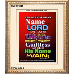 THE NAME OF THE LORD   Framed Scripture Art   (GWCOV3048)   