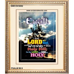 WORSHIP AT HIS HOLY HILL   Framed Bible Verse   (GWCOV3052)   