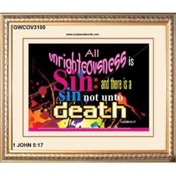 UNRIGHTEOUSNESS IS SIN   Modern Art   (GWCOV3100)   "23X18"