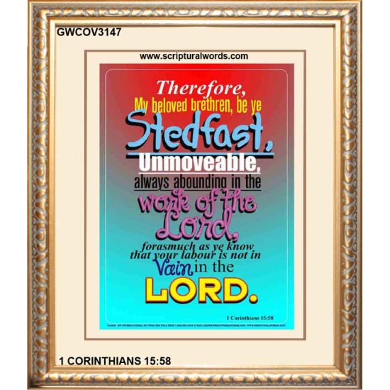 ABOUNDING IN THE WORK OF THE LORD   Inspiration Frame   (GWCOV3147)   