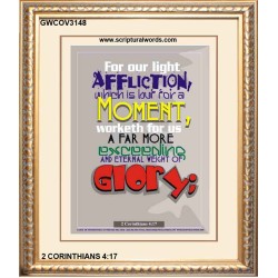 AFFLICTION WHICH IS BUT FOR A MOMENT   Inspirational Wall Art Frame   (GWCOV3148)   "18x23"