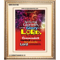 WHOM THE LORD COMMENDETH   Large Frame Scriptural Wall Art   (GWCOV3190)   "18x23"