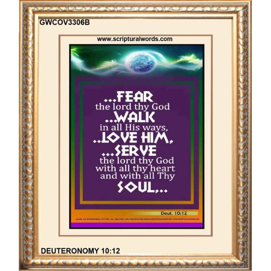 WITH ALL THY HEART   Scriptural Portrait Acrylic Glass Frame   (GWCOV3306B)   