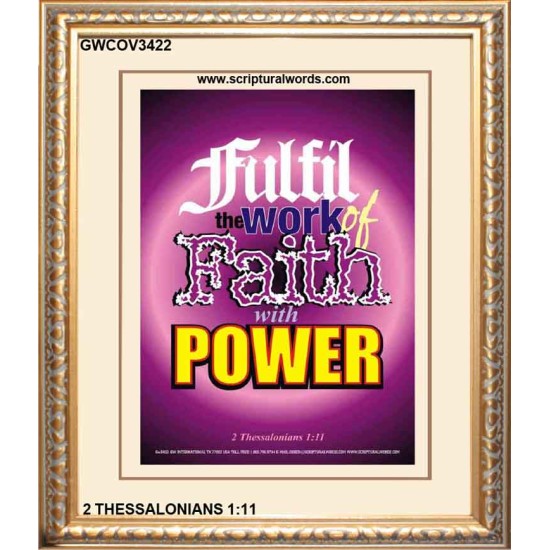 WITH POWER   Frame Bible Verses Online   (GWCOV3422)   