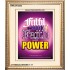 WITH POWER   Frame Bible Verses Online   (GWCOV3422)   "18x23"