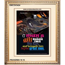 A MAN'S GIFT   Bible Verses Frames Online   (GWCOV3424)   "18x23"