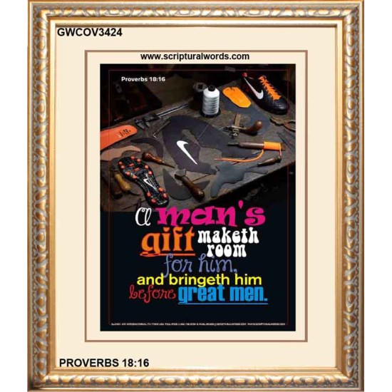 A MAN'S GIFT   Bible Verses Frames Online   (GWCOV3424)   
