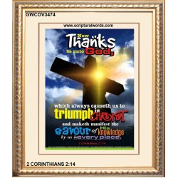 TRIUMP IN CHRIST   Scripture Wood Frame Signs   (GWCOV3474)   