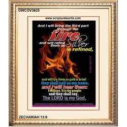 THROUGH THE FIRE   Scripture Art Wooden Frame   (GWCOV3625)   