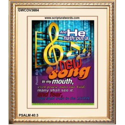 A NEW SONG IN MY MOUTH   Framed Office Wall Decoration   (GWCOV3684)   