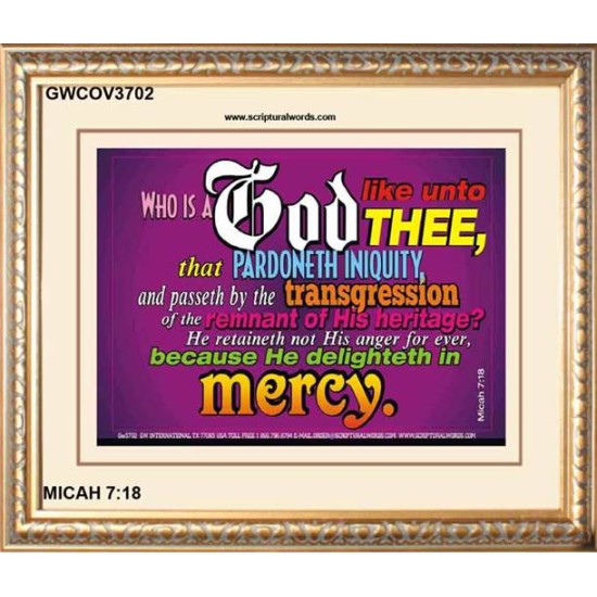 WHO IS LIKE UNTO THEE   Custom Frame Bible Verse   (GWCOV3702)   