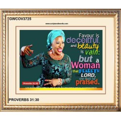 VAIN BEAUTY   Custom Framed Bible Verse   (GWCOV3725)   "23X18"