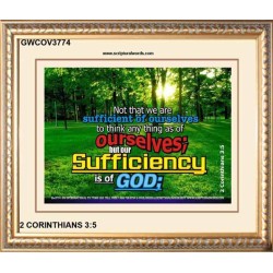 ALL SUFFICIENT GOD   Large Frame Scripture Wall Art   (GWCOV3774)   