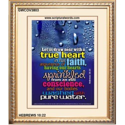 TRUE HEART   Large Frame Scriptural Wall Art   (GWCOV3803)   