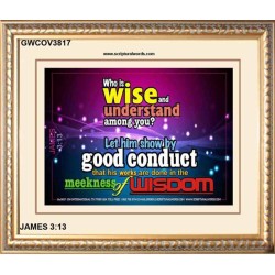 WISDOM   Scriptural Framed Signs   (GWCOV3817)   "23X18"