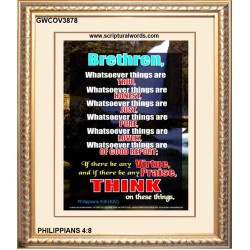 WHATSOEVER THINGS ARE TRUE   Scripture Wood Framed Signs   (GWCOV3878)   "18x23"