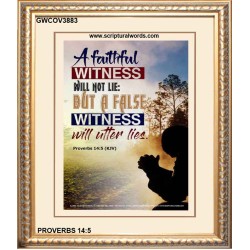 A FAITHFUL WITNESS   Encouraging Bible Verse Frame   (GWCOV3883)   "18x23"