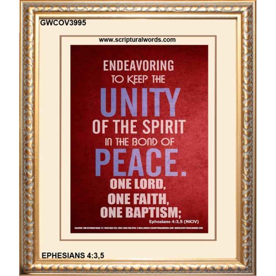 UNITY OF THE SPIRIT   Acrylic Glass Frame Scripture Art   (GWCOV3995)   