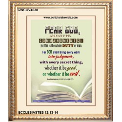 WHOLE DUTY OF MAN   Acrylic Glass Framed Bible Verse   (GWCOV4038)   "18x23"