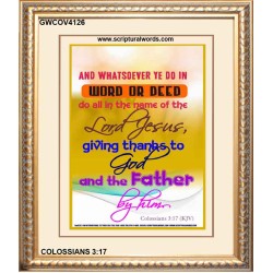 WORD OR DEED   Framed Bible Verse   (GWCOV4126)   