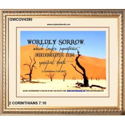 WORDLY SORROW   Custom Frame Scriptural ArtWork   (GWCOV4390)   "23X18"