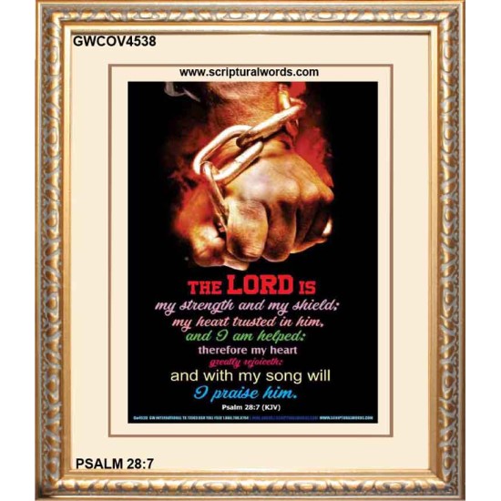 WITH MY SONG WILL I PRAISE HIM   Framed Sitting Room Wall Decoration   (GWCOV4538)   