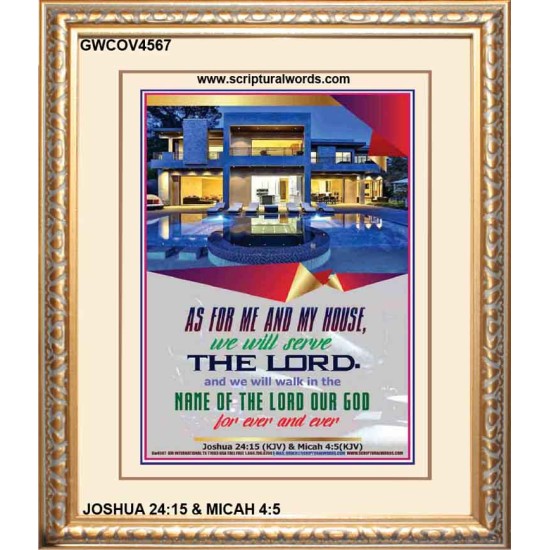 WE WILL SERVE THE LORD   Framed Bible Verses   (GWCOV4567)   