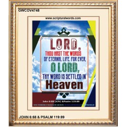 THE WORDS OF ETERNAL LIFE   Framed Restroom Wall Decoration   (GWCOV4748)   