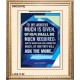 WHOMSOEVER MUCH IS GIVEN   Inspirational Wall Art Frame   (GWCOV4752)   