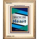 WITH ALL YOUR HEART   Large Frame Scripture Wall Art   (GWCOV4811)   