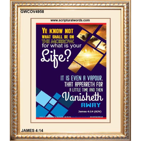 WHAT IS YOUR LIFE   Framed Bible Verses   (GWCOV4958)   