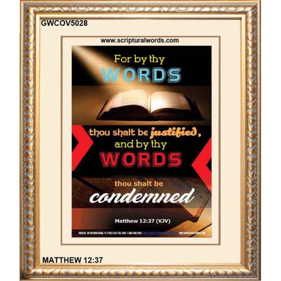 THOU SHALT BE JUSTIFIED   Christian Quote Framed   (GWCOV5028)   