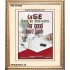 USE YOUR HANDS FOR GOOD HARD WORK   Bible Verse Wall Art Frame   (GWCOV5059)   "18x23"