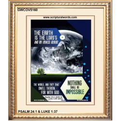 THE WORLD AND THEY THAT DWELL THEREIN   Bible Verse Framed for Home   (GWCOV5160)   