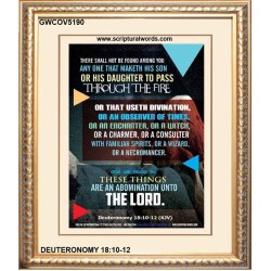 ABOMINATION UNTO THE LORD   Scriptures Wall Art   (GWCOV5190)   "18x23"