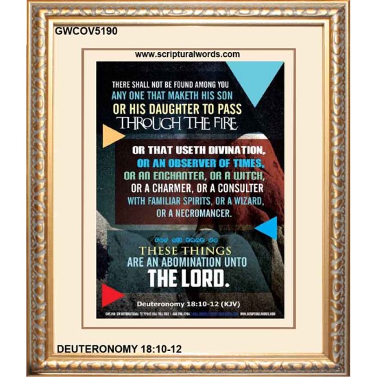 ABOMINATION UNTO THE LORD   Scriptures Wall Art   (GWCOV5190)   