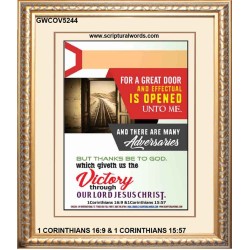 A GREAT DOOR AND EFFECTUAL   Christian Wall Art Poster   (GWCOV5244)   "18x23"