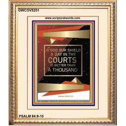 A DAY IN THY COURTS    Bible Scriptures on Forgiveness Frame   (GWCOV5251)   "18x23"