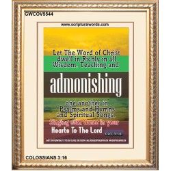 ADMONISHING   Scriptural Portrait Acrylic Glass Frame   (GWCOV5544)   