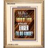 WHO IS GOING TO HARM YOU   Frame Bible Verse   (GWCOV6478)   "18x23"