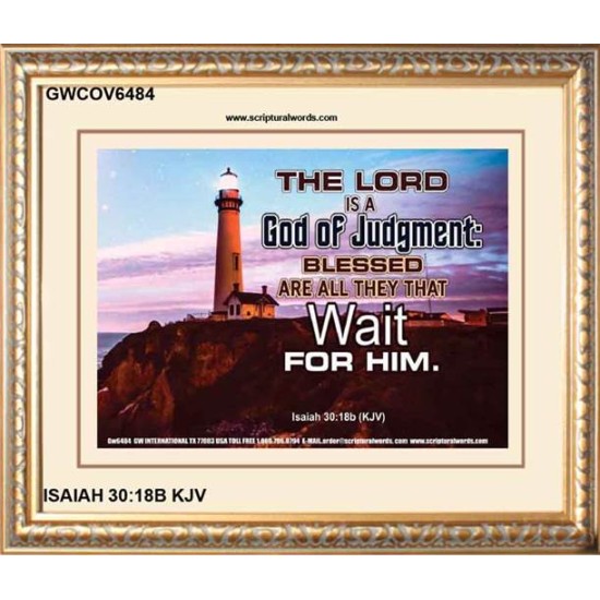 A GOD OF JUDGEMENT   Framed Bible Verse   (GWCOV6484)   