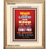 WAIT ON THE LORD   Bible Verses Wall Art Acrylic Glass Frame   (GWCOV6535)   "18x23"