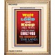 WAIT ON THE LORD   Bible Verses Wall Art Acrylic Glass Frame   (GWCOV6535)   