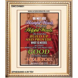 WATCH YOUR WORDS   Bible Scriptures on Love Acrylic Glass Frame   (GWCOV6651)   "18x23"