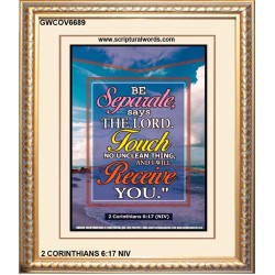 TOUCH NO UNCLEAN THING   Bible Verses Framed for Home   (GWCOV6689)   